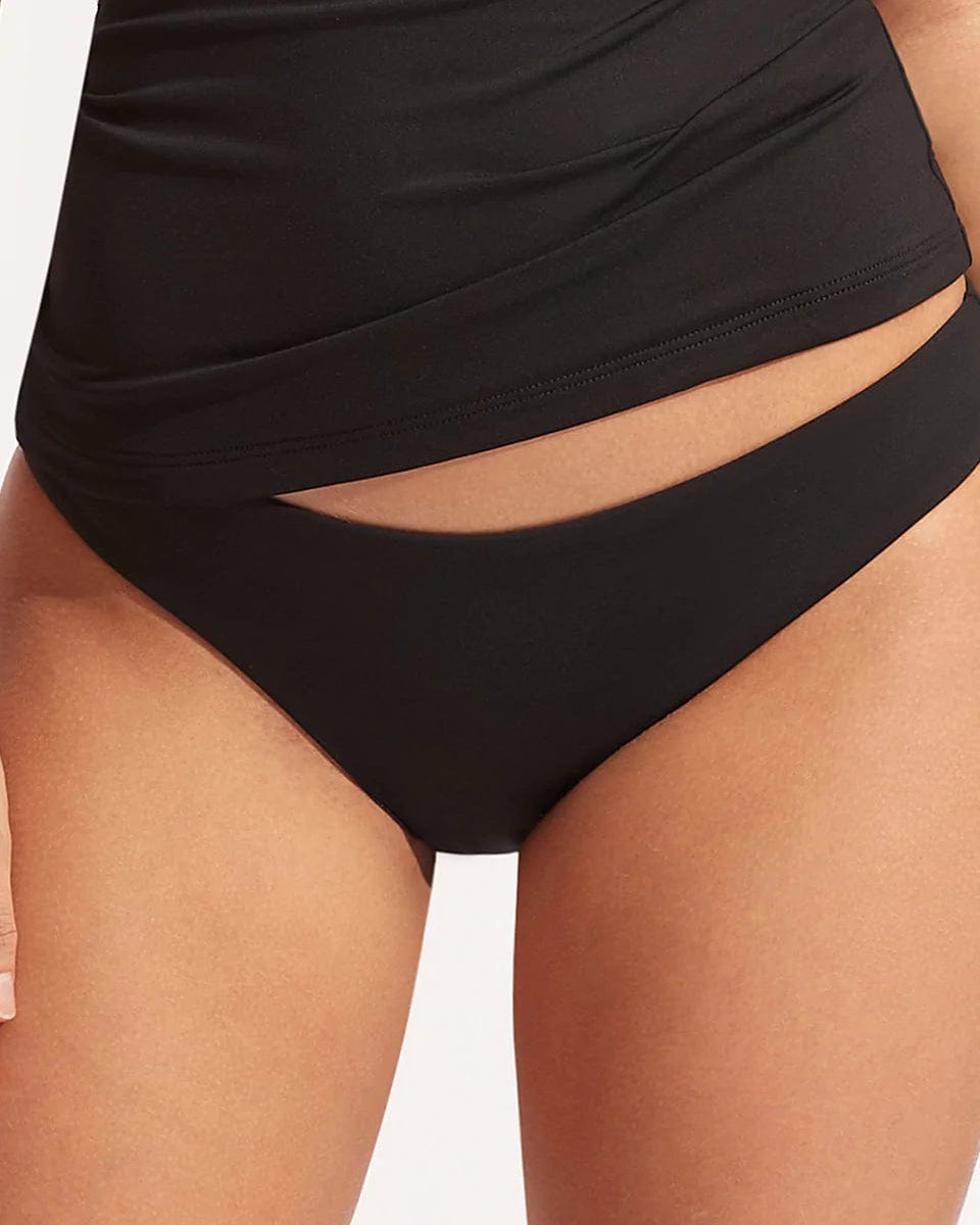 Seafolly Collective Hipster Pant - Black Splash Swimwear Bikini Bottoms
