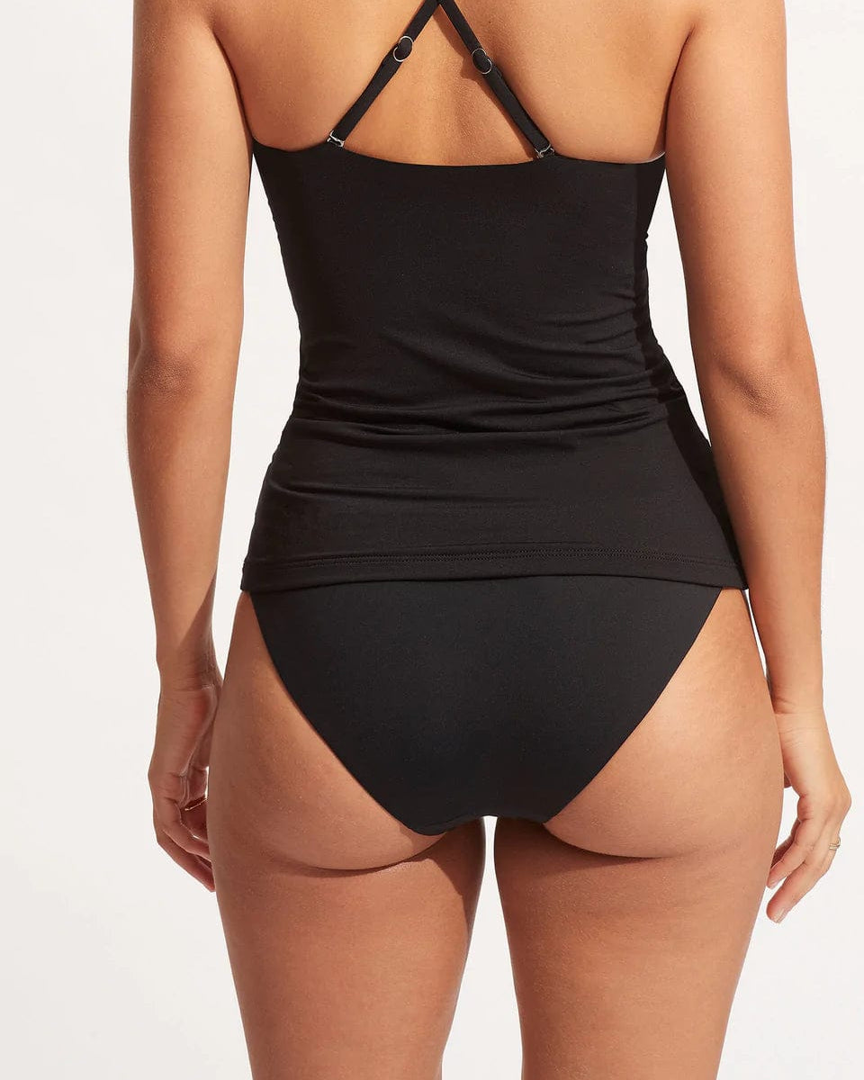 Seafolly Collective Hipster Pant - Black Splash Swimwear Bikini Bottoms