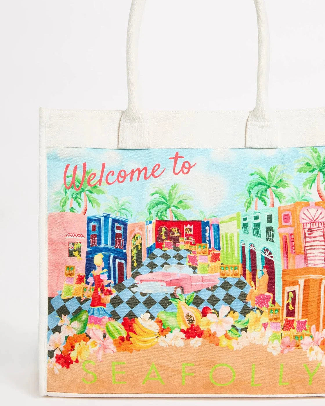 Seafolly Cuba Tote Bag - Turquoise 72153 Seafolly Cuba Tote Bag - Turquoise Splash Swimwear 9360519099232