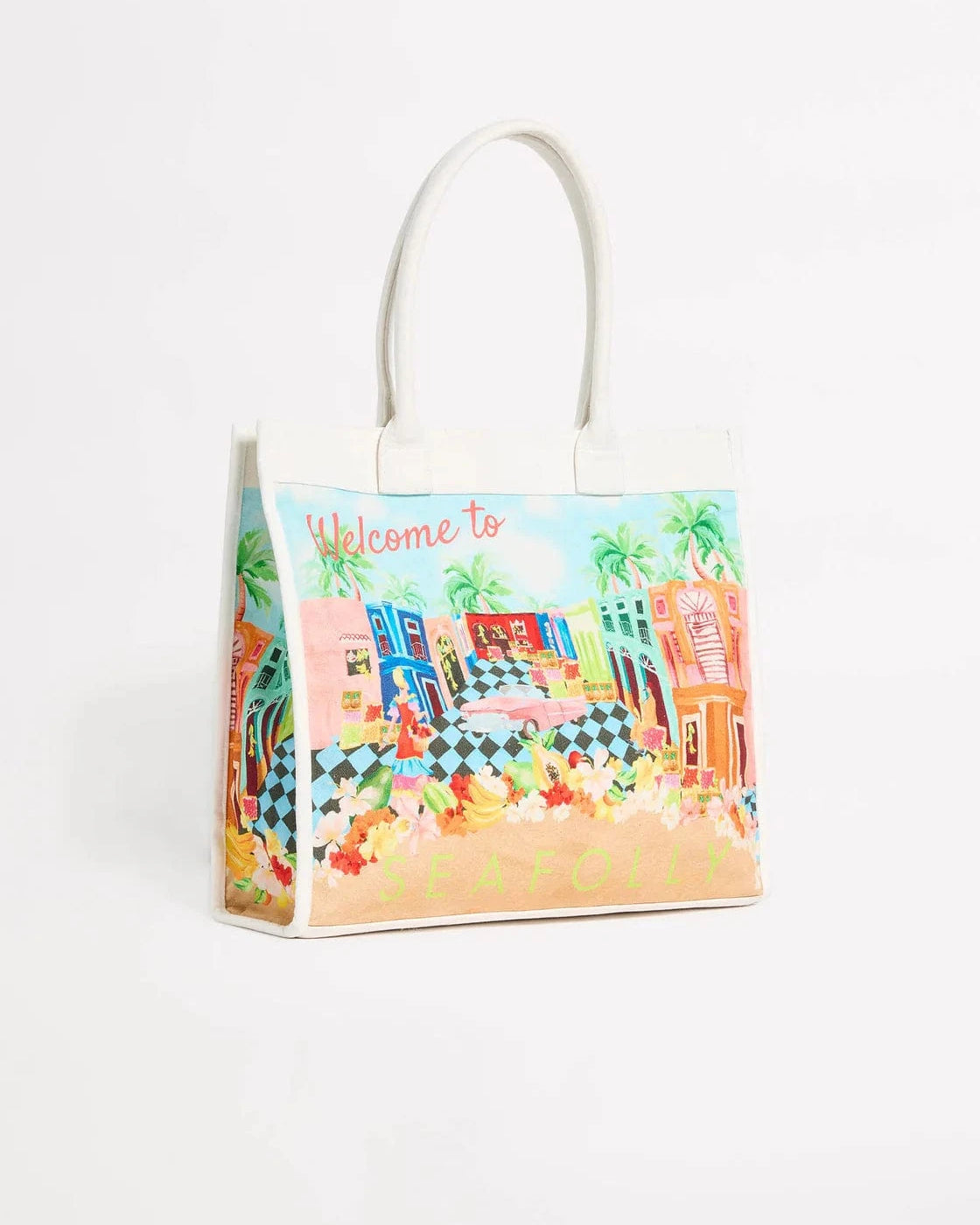 Seafolly Cuba Tote Bag - Turquoise 72153 Seafolly Cuba Tote Bag - Turquoise Splash Swimwear 9360519099232