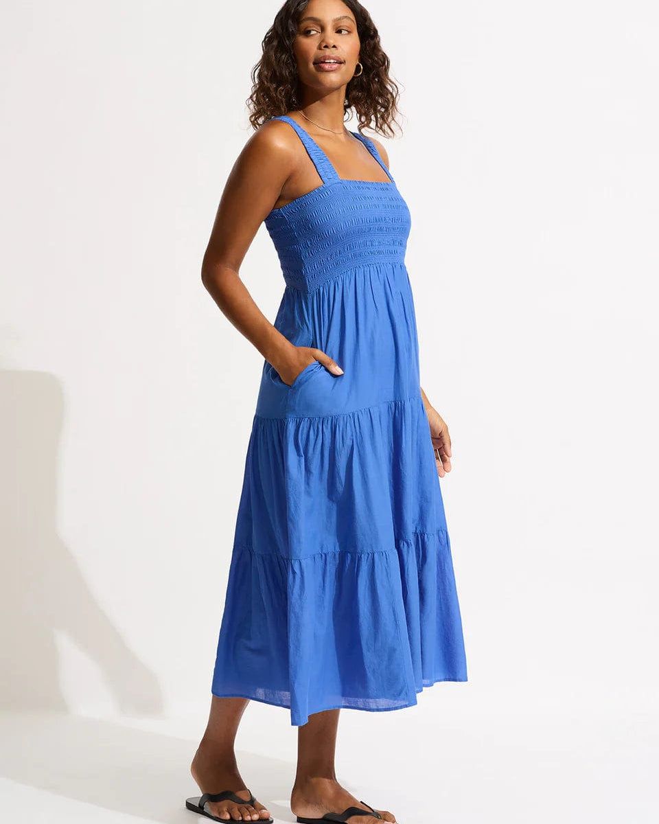 Seafolly Faithful Midi Dress - Azure Splash Swimwear Dresses