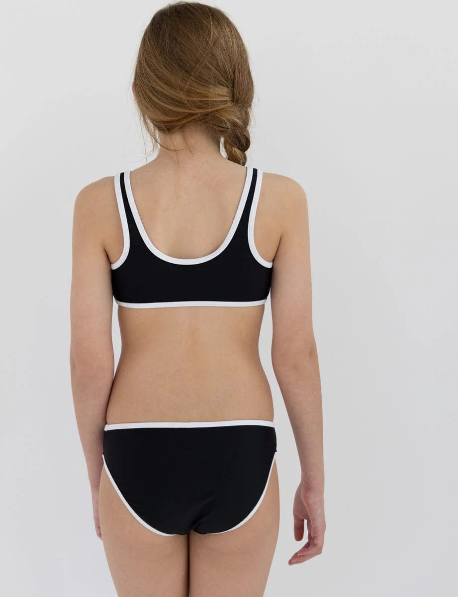 Seafolly Girls Girls Essentials Bikini Seafolly Girls Essentails Paddle Suit - Black Splash Swimwear Kids Swimwear