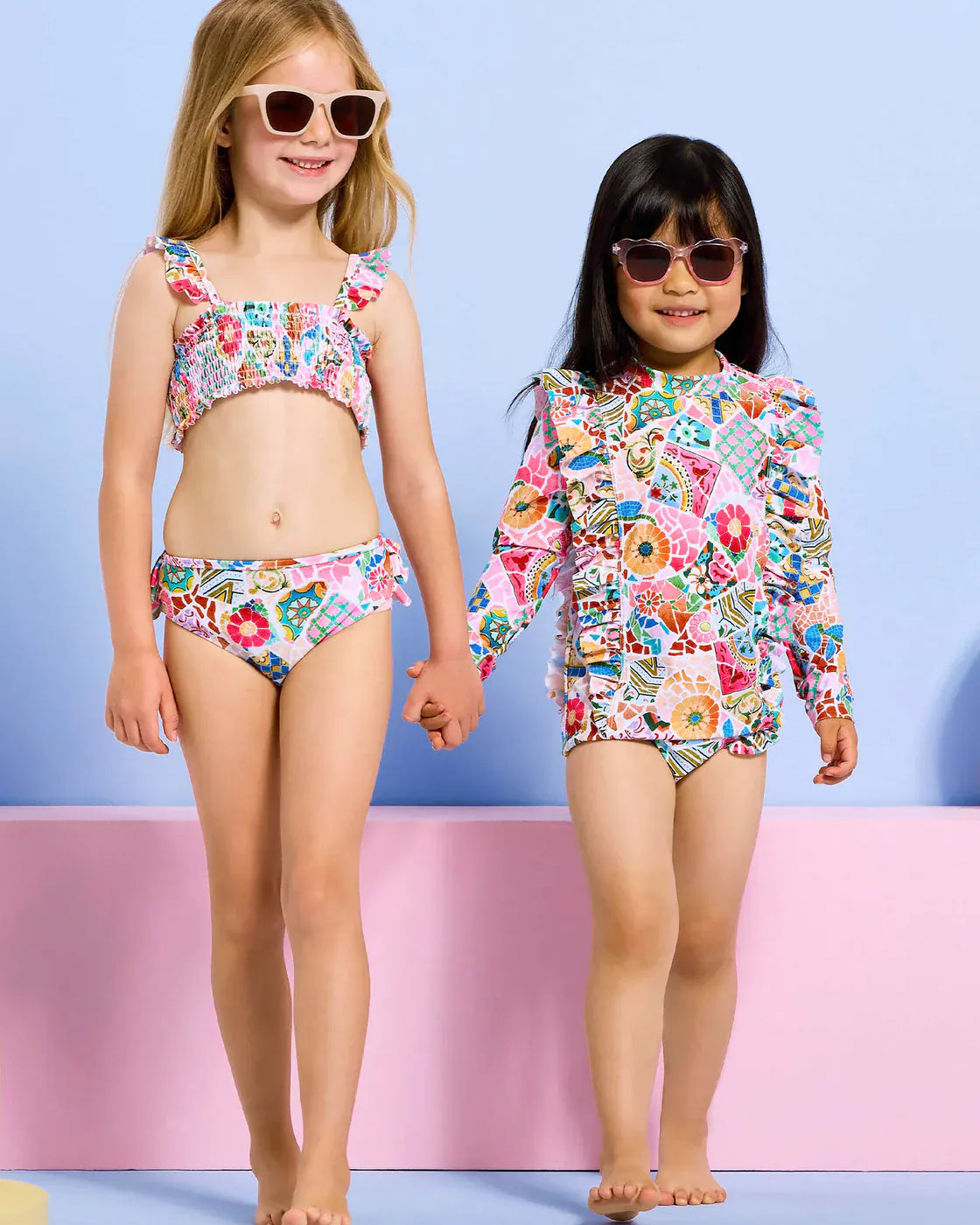 Seafolly Girls Seafolly Girls Beach Boheme Shirred Bikini Set Seafolly Girls Gingham Bikini Splash Swimwear Kids Swimwear