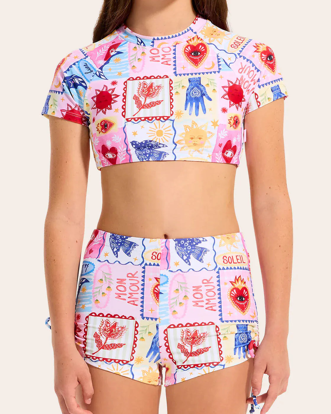 Seafolly Girls Seafolly Girls Palermo Surf Boyleg Set Seafolly Girls Gingham Bikini Splash Swimwear Kids Swimwear