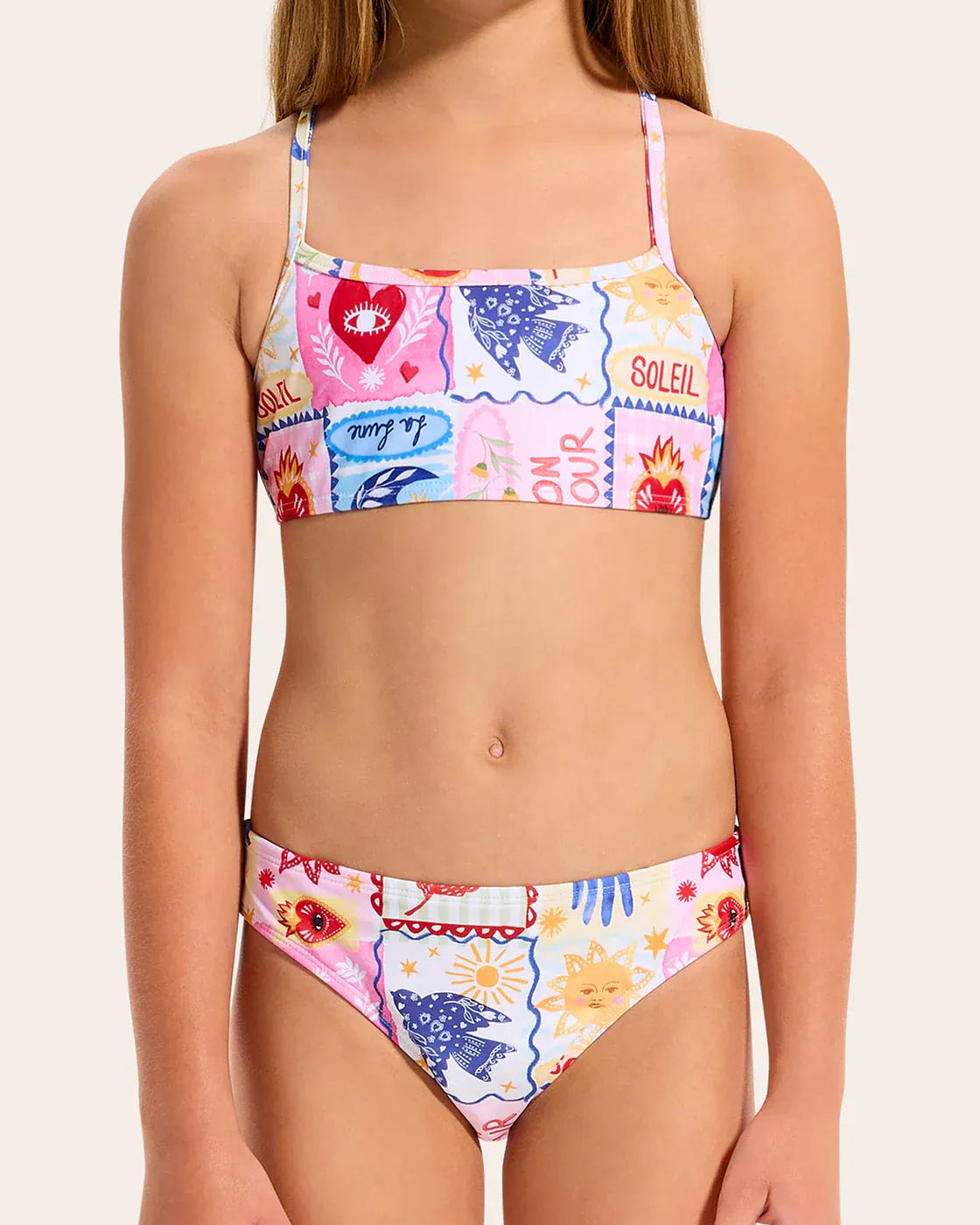 Seafolly Girls Seafolly Girls Palermo Tie Bikini Set Seafolly Girls Gingham Bikini Splash Swimwear Kids Swimwear