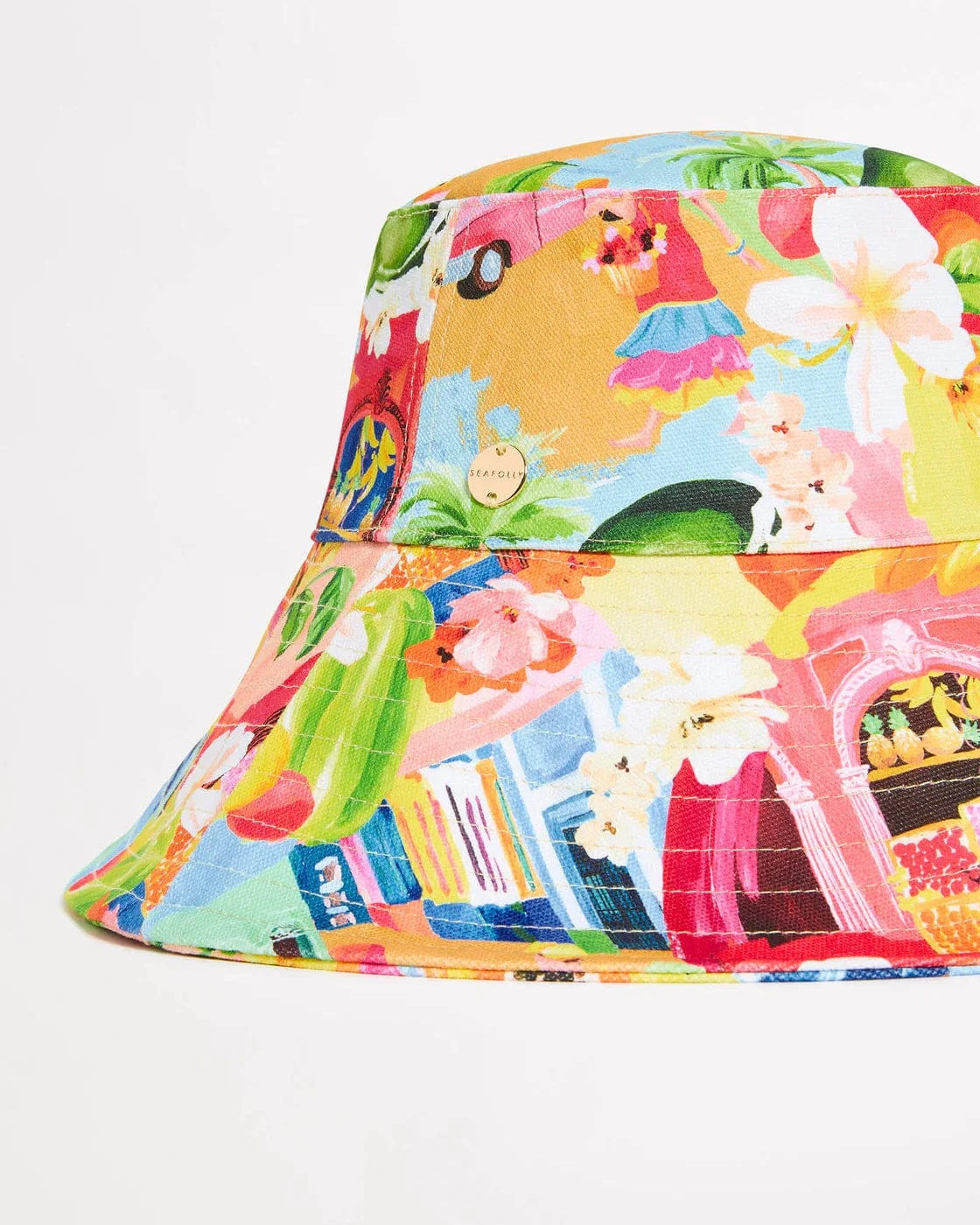 Seafolly Oversized Bucket Hat - Turquoise 72151 Seafolly Oversized Bucket Hat - Turquoise Splash Swimwear 9360519099218