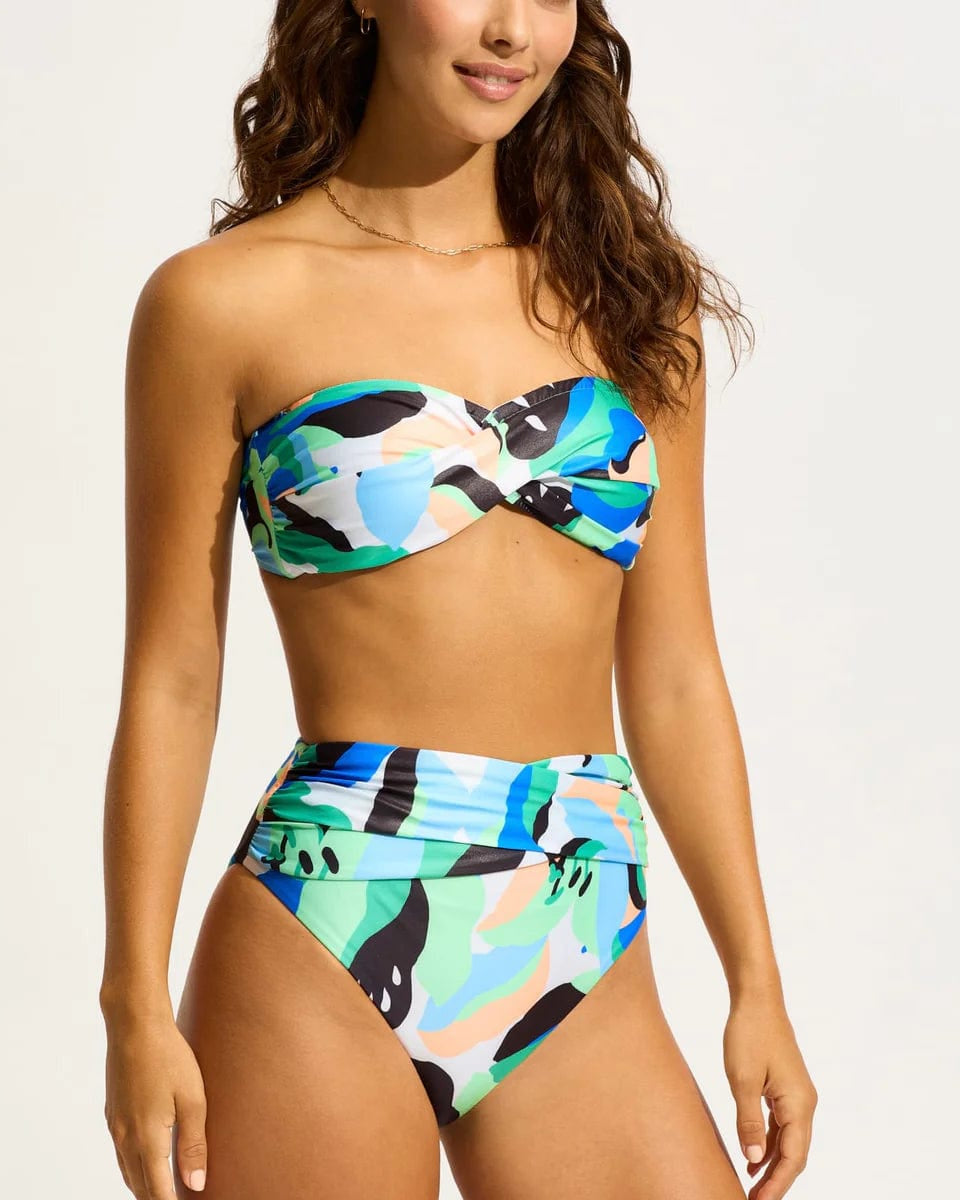 Seafolly Rio Twist Bandeau - Jade Seafolly Rio Twist Bandeau - Jade Splash Swimwear Bikini Tops