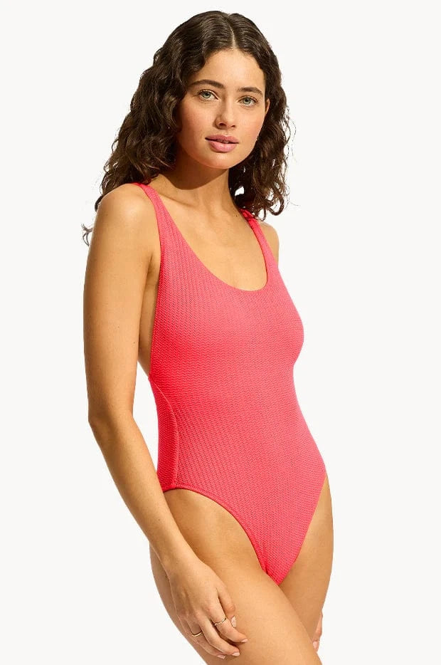 Seafolly Sea Dive Retro One Piece - Snapdragon Sea Dive Retro One Piece - Snapdragon Splash Swimwear
