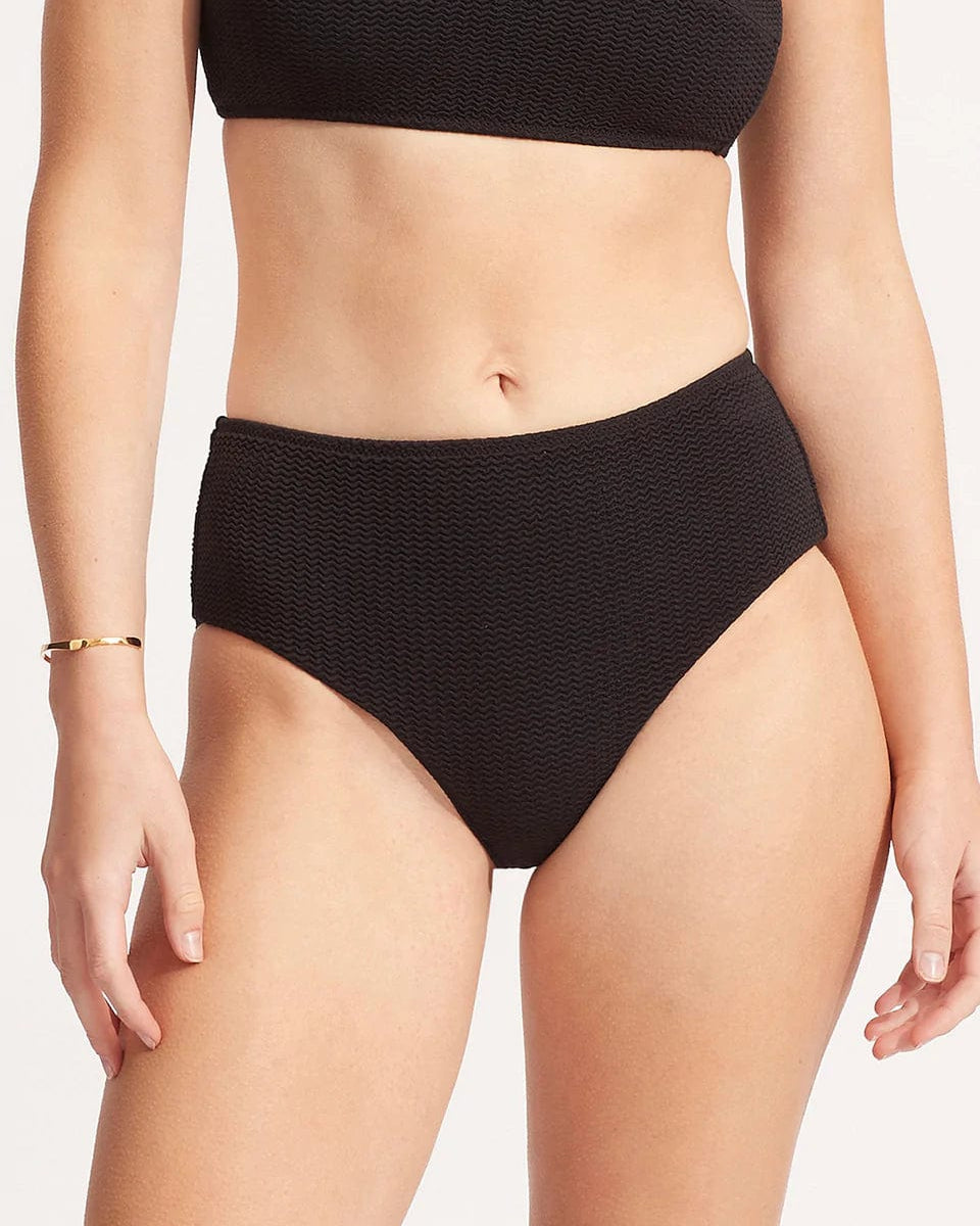Seafolly Sea Dive Wide Side Retro Splash Swimwear Bikini Bottoms