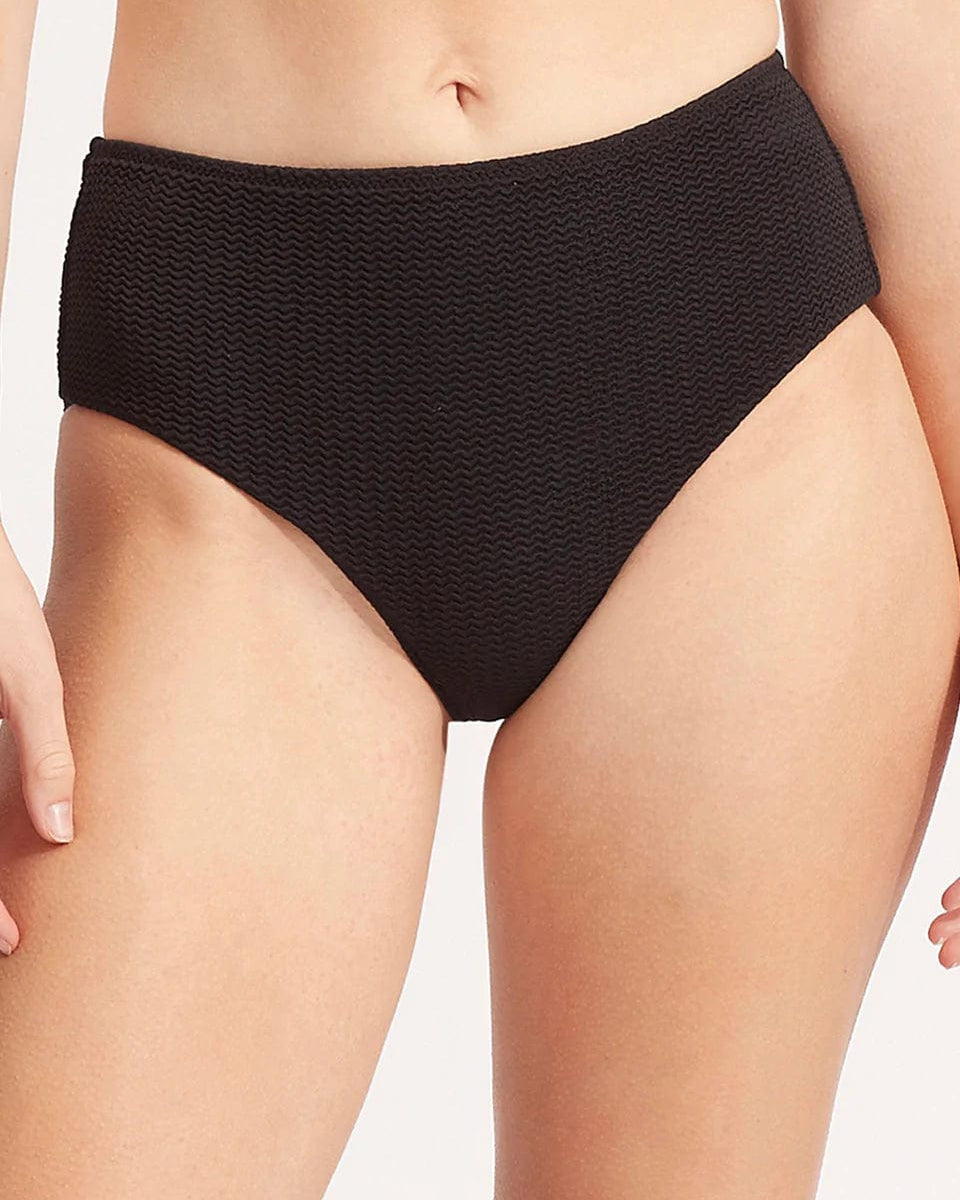 Seafolly Sea Dive Wide Side Retro Splash Swimwear Bikini Bottoms