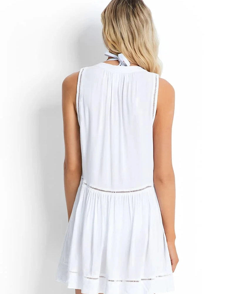 Seafolly Seafolly Beach Basics Ladder Detail Dress Seafolly Beach Basics Ladder Detail Dress Splash Swimwear Dresses