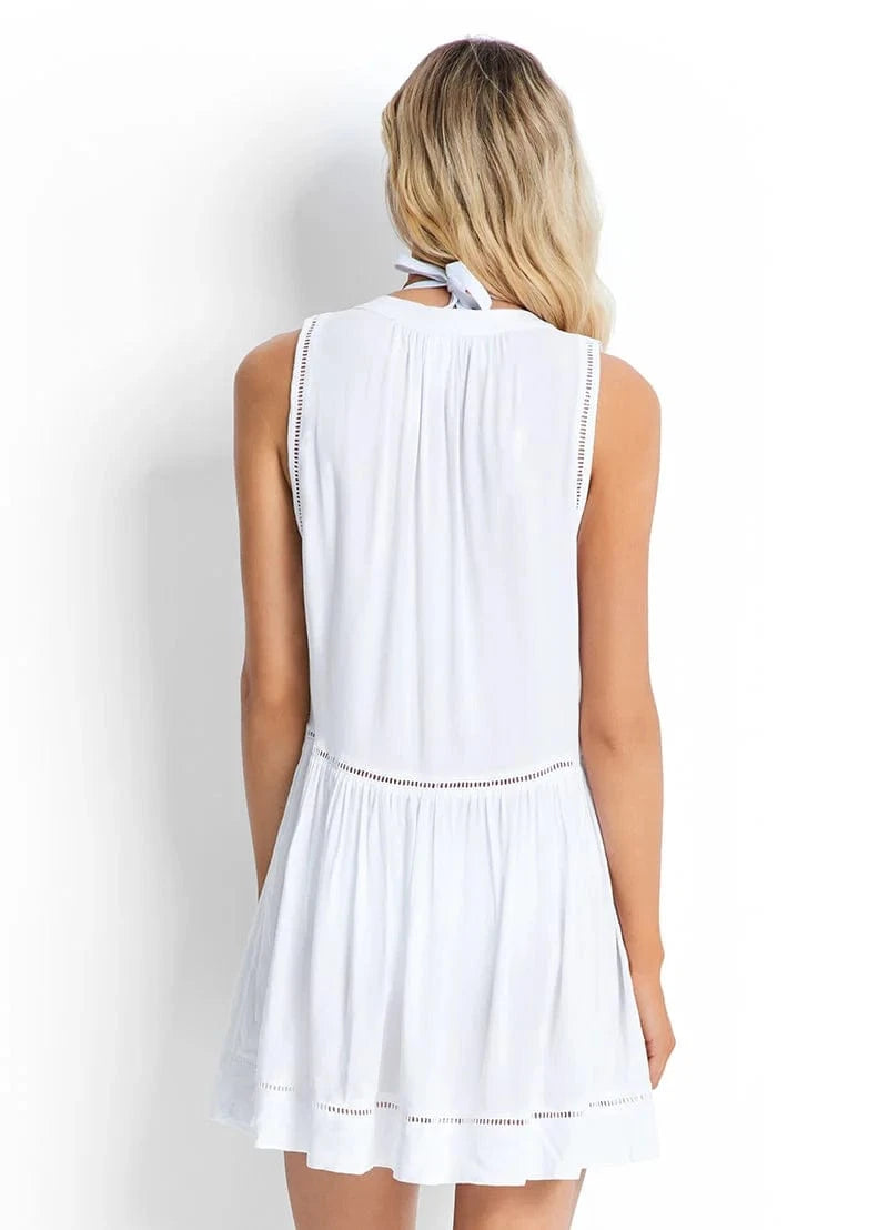 Seafolly Seafolly Beach Basics Ladder Detail Dress Seafolly Beach Basics Ladder Detail Dress Splash Swimwear Dresses