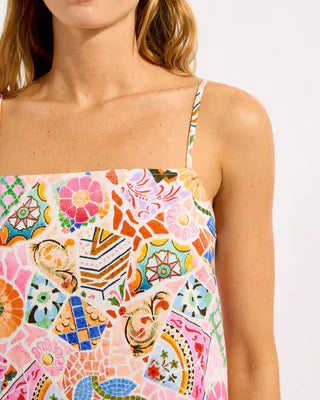 Seafolly Seafolly Beach Boheme Bandeau Mini Dress - Parfait Pink Seafolly Beach Boheme Bandeau Mini Dress - Parfait Pink Splash Swimwear Mini Dress