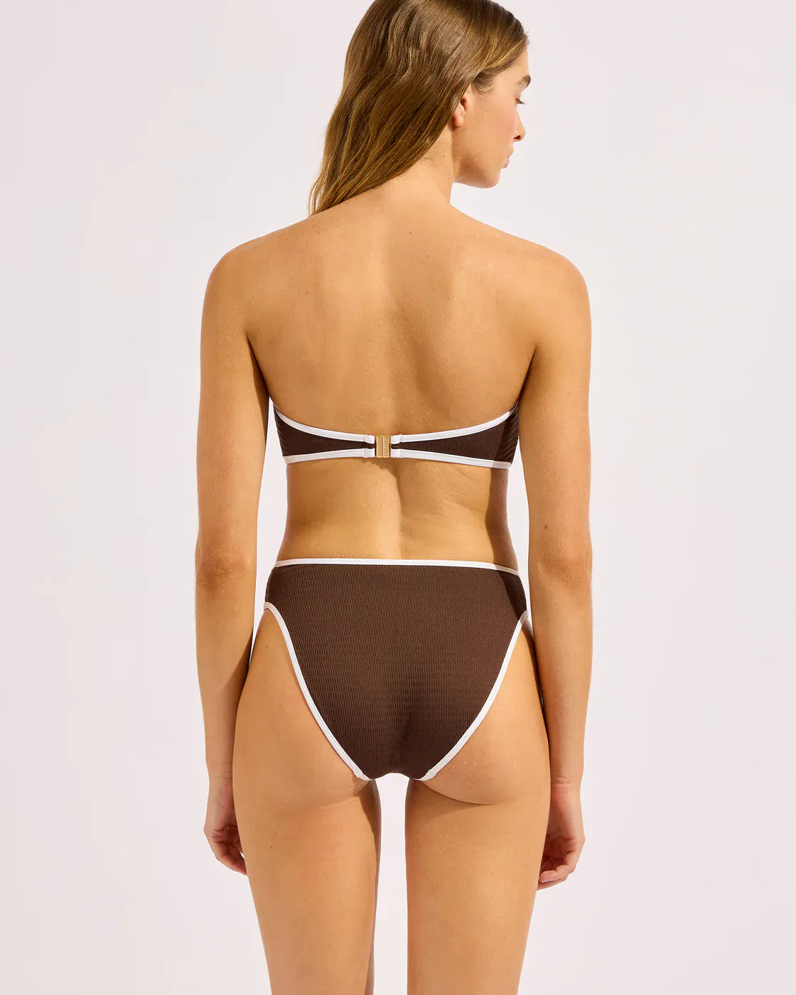 Seafolly Seafolly Beach Bound High Leg Pant - Dark Chocolate Seafolly Beach Bound High Leg Pant | Australia Splash Swimwear Bikini Bottoms
