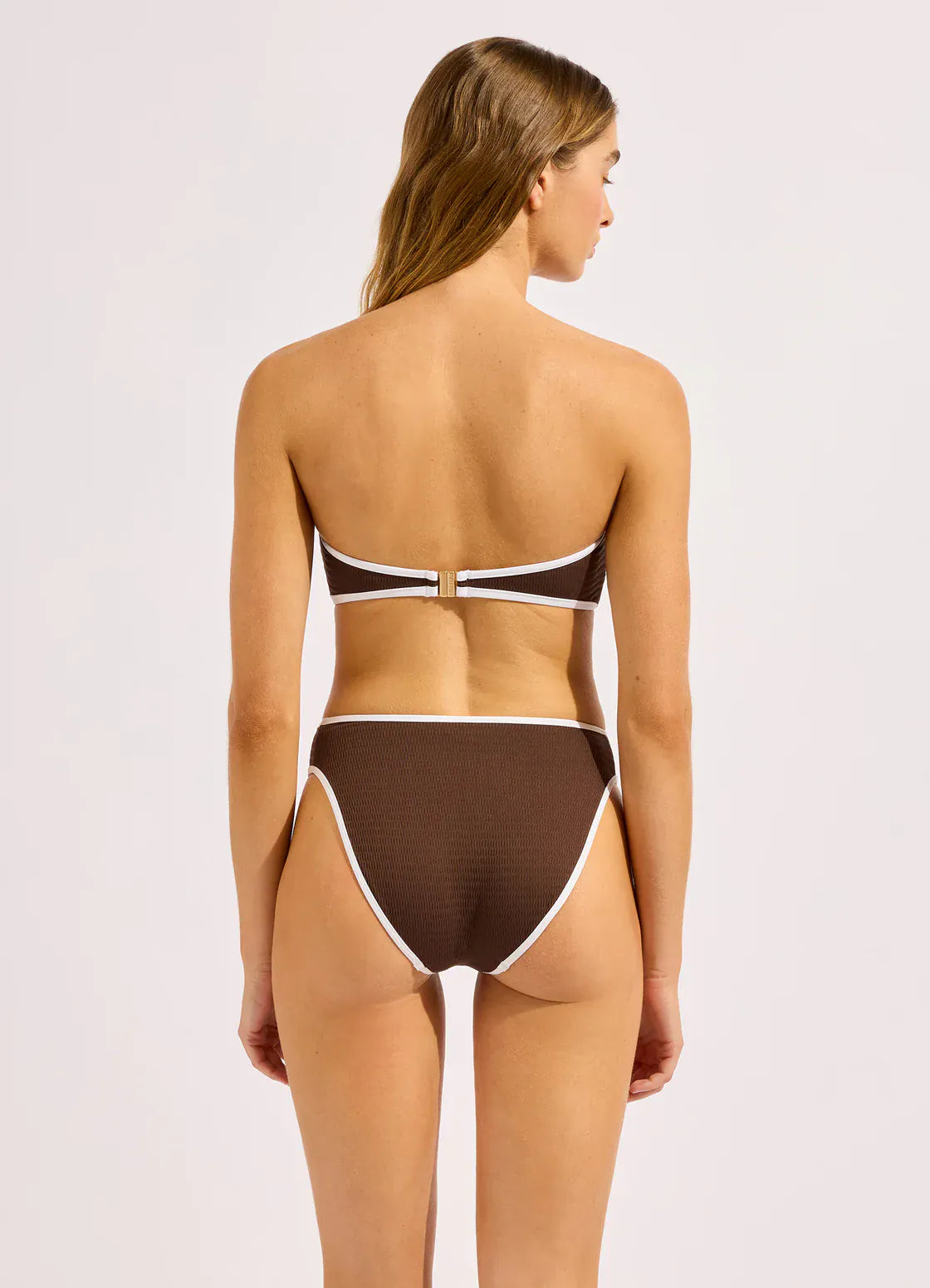 Seafolly Seafolly Beach Bound High Leg Pant - Dark Chocolate Seafolly Beach Bound High Leg Pant | Australia Splash Swimwear Bikini Bottoms
