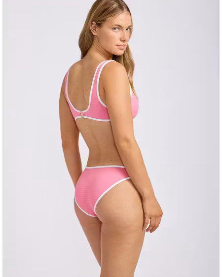 Seafolly Seafolly Beach Bound Ring Front Tank Ring Front Tank Begonia Pink | Seafolly Splash Swimwear Bikini Tops