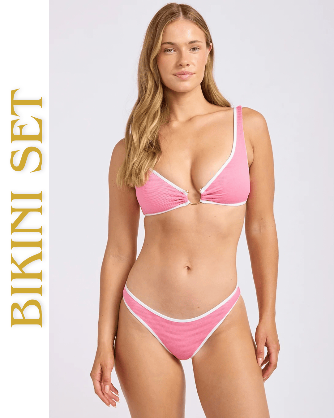 Seafolly Seafolly Beach Bound Ring Front Tank & Hipster Pant Bikini Set - Begonia Pink 48172691096601 Seafolly Beach Bound Ring Front Tank & Hipster Pant Bikini Set - Begonia Pink Splash Swimwear Bikini Set 6 48172691096601
