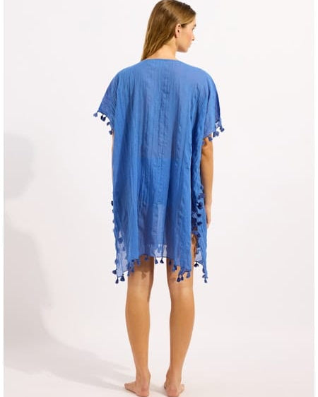 Seafolly Seafolly Beachedit Amnesia Kaftan - Sapphire 52162.Sapphire Seafolly Beachedit Amnesia Kaftan - Sapphire Splash Swimwear O/S 9360519186031
