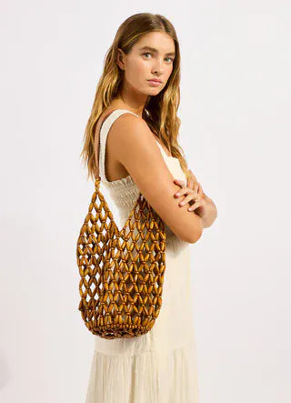 Seafolly Seafolly Beaded Tote Bag - Brown 72195-BG.Brown Seafolly Beaded Tote Bag - Brown Splash Swimwear OS 9360519193923