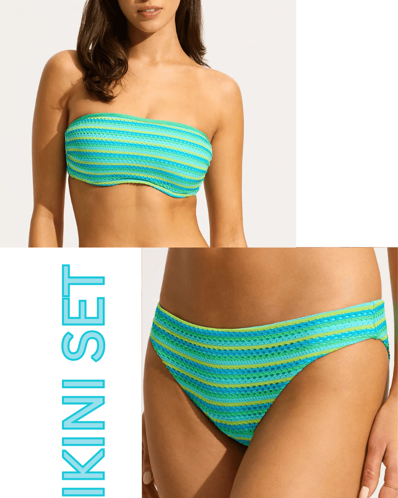 Seafolly Seafolly Calypso DD Tank Bikini Top & Hipster Bikini Bottom Bikini Set - Jasmine Seafolly Calypso DD Tank Bikini Top & Hipster Bikini Bottom Bikini Set - Jasmine Splash Swimwear