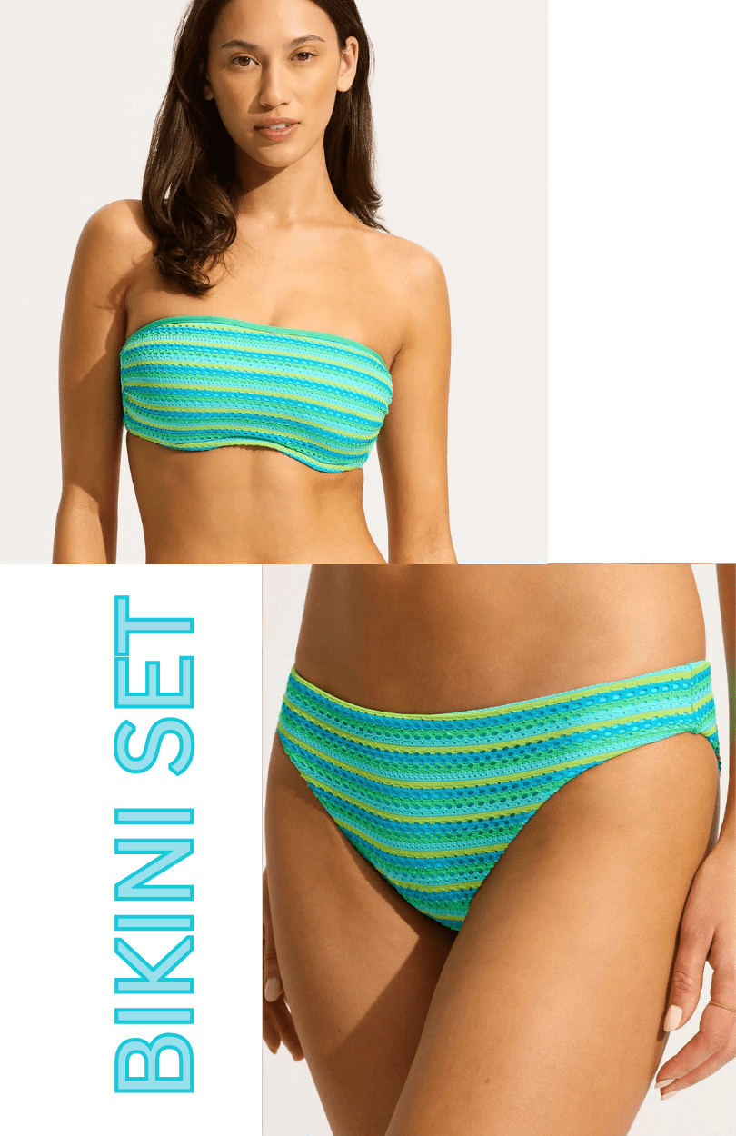 Seafolly Seafolly Calypso DD Tank Bikini Top & Hipster Bikini Bottom Bikini Set - Jasmine Seafolly Calypso DD Tank Bikini Top & Hipster Bikini Bottom Bikini Set - Jasmine Splash Swimwear