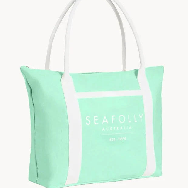 Seafolly Seafolly Carried Away Canvas Tote Bag 72108-BG Seafolly Carried Away Canvas Tote Bag Splash Swimwear Bags Aquatic Blue 9360519069716