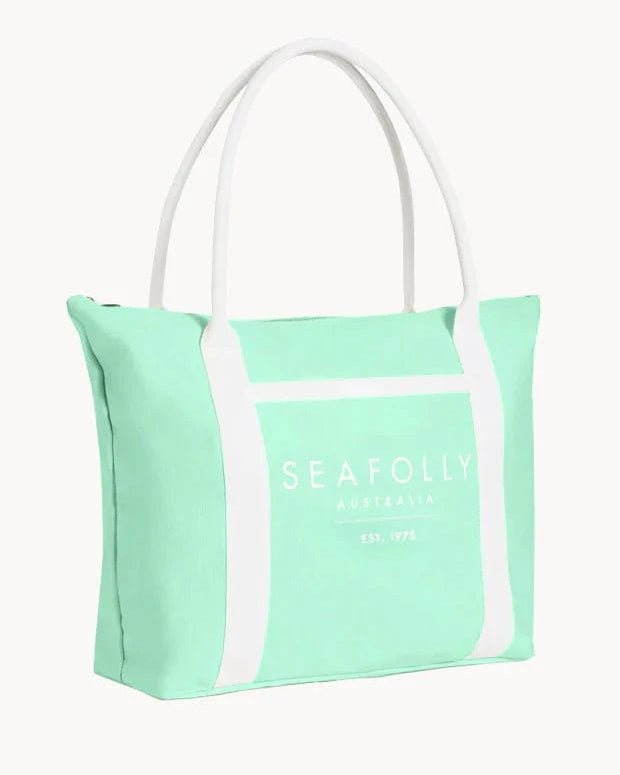 Seafolly Seafolly Carried Away Canvas Tote Bag 72108-BG Seafolly Carried Away Canvas Tote Bag Splash Swimwear Bags Aquatic Blue 9360519069716