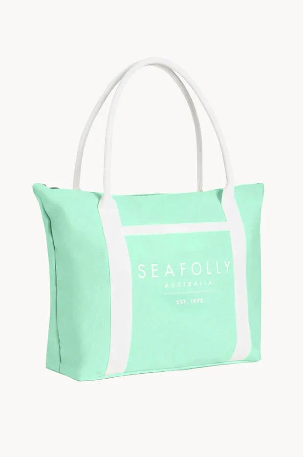 Seafolly Seafolly Carried Away Canvas Tote Bag 72108-BG Seafolly Carried Away Canvas Tote Bag Splash Swimwear Bags Aquatic Blue 9360519069716