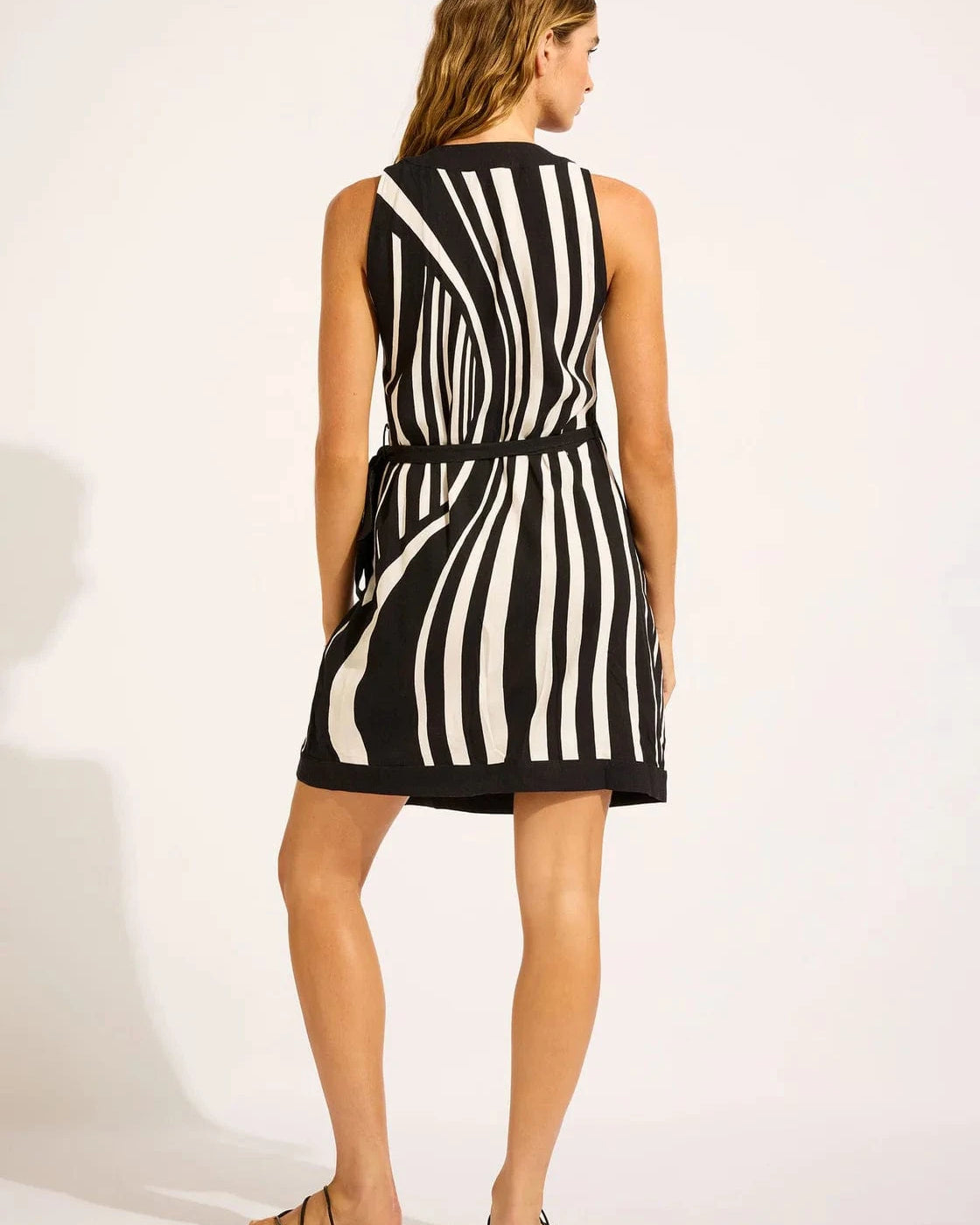 Seafolly Seafolly Coastline Mini Wrap Dress - Black Seafolly Coastline Mini Wrap Dress - Black Splash Swimwear