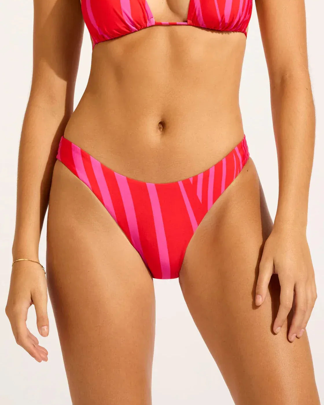 Seafolly Seafolly Coastline Multi Fit Longline Tri & High Cut Pant Bikini Set - Flame Seafolly Coastline Multi Fit Longline Tri & High Cut Pant Bikini Set - Flame Splash Swimwear AU8/US4 1000028359