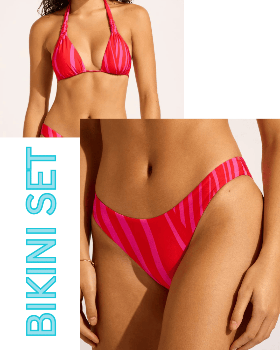Seafolly Seafolly Coastline Multi Fit Longline Tri & High Cut Pant Bikini Set - Flame Seafolly Coastline Multi Fit Longline Tri & High Cut Pant Bikini Splash Swimwear Bikini Set AU8/US4 1000028359