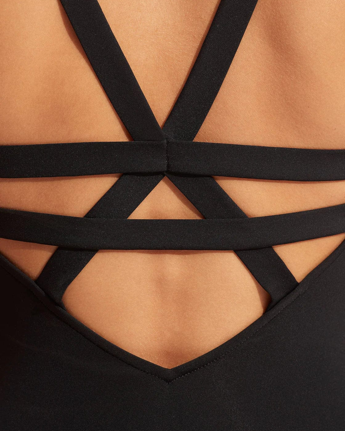 Seafolly Seafolly Collective Deep V One Piece - Black Seafolly Collective Deep V One Piece - Black Splash Swimwear One Pieces