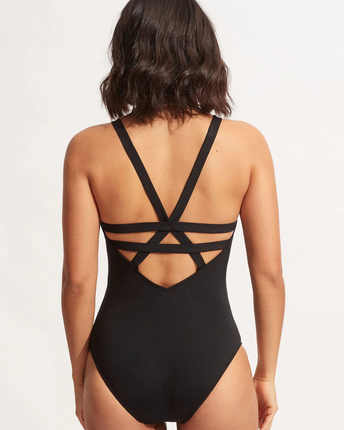 Seafolly Seafolly Collective Deep V One Piece - Black Seafolly Collective Deep V One Piece - Black Splash Swimwear One Pieces