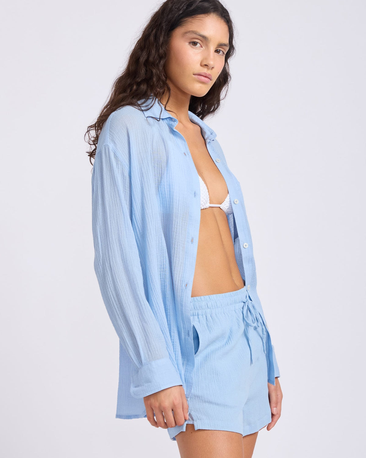 Seafolly Seafolly Crinkle Gauze Shirt Seafolly Crinkle Gauze Shirt Splash Swimwear Womens Clothing