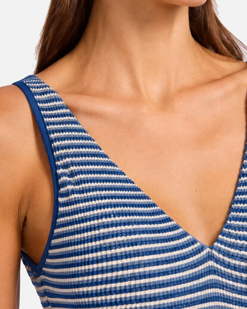 Seafolly Seafolly Horizon Deep V Neck One Piece - Marine Seafolly Horizon Deep V Neck One Piece - Marine Splash Swimwear One Piece Swimwear