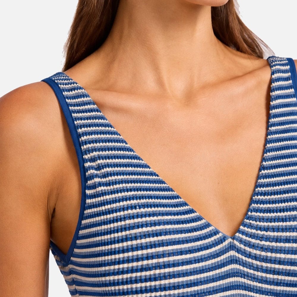 Seafolly Seafolly Horizon Deep V Neck One Piece - Marine Seafolly Horizon Deep V Neck One Piece - Marine Splash Swimwear One Piece Swimwear