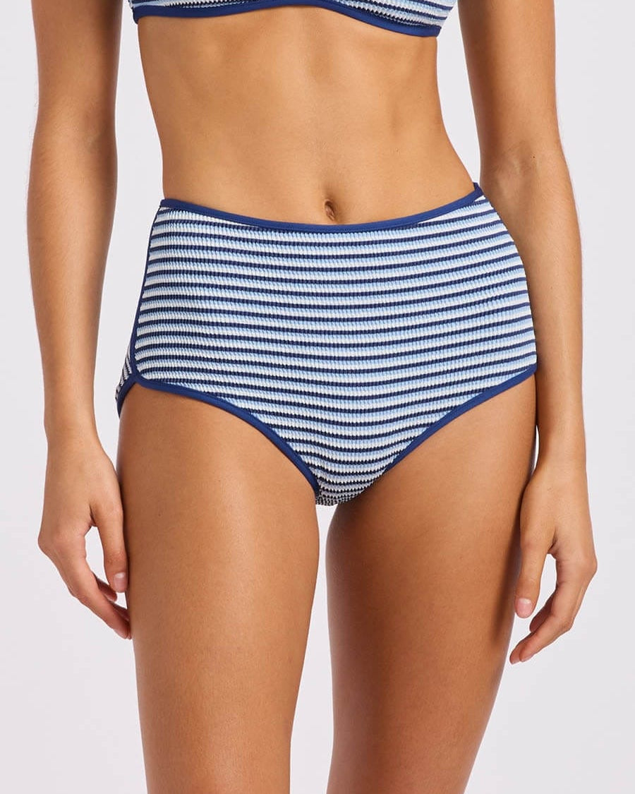 Seafolly Seafolly Horizon High Waisted Pant - Marine Seafolly Horizon High Waisted Pant - Marine Splash Swimwear Bikini Bottoms