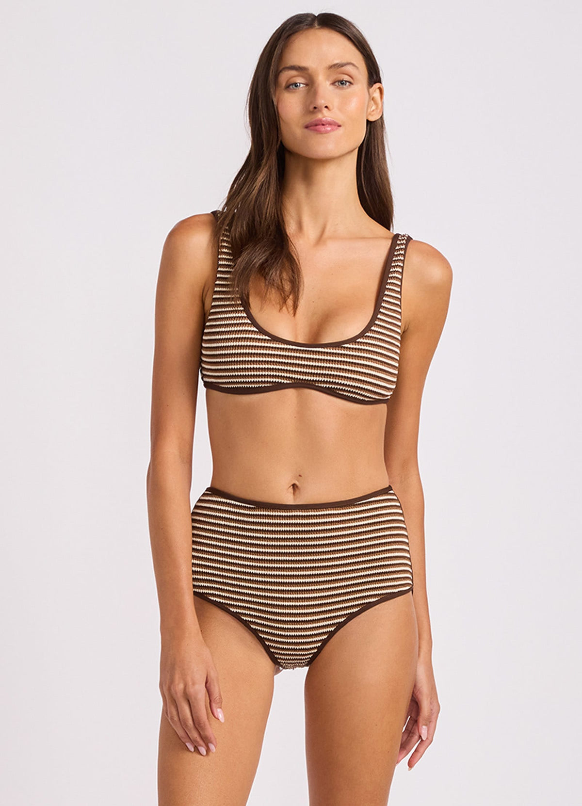 Seafolly Seafolly Horizon Scoop Neck Bikini Top - Mocha Seafolly Horizon Scoop Neck Bikini Top - Mocha Splash Swimwear