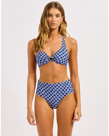 Seafolly Seafolly Marseille Multi Fit Longline Tri Bra - Blue Indigo Seafolly Marseille Multi Fit Longline Tri Bra - Blue Indigo Splash Swimwear Bikini Tops