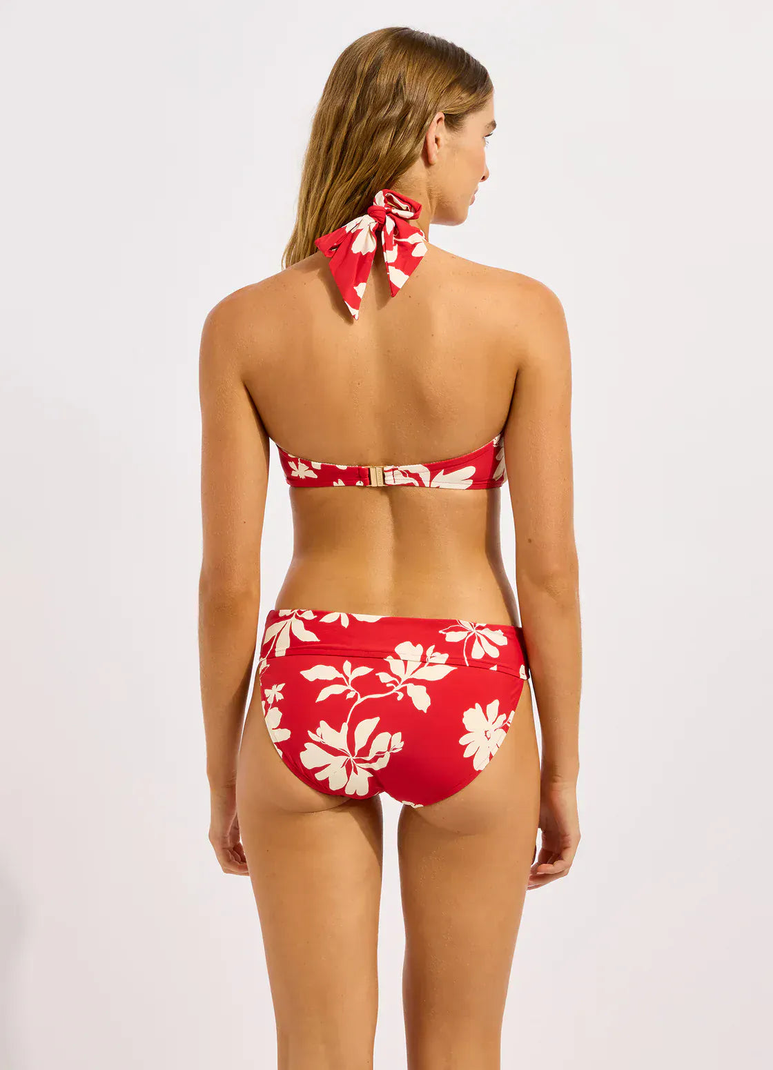 Seafolly Seafolly Mayflower Bandeau & Twist Band Hipster Bikini Set - Cosmo Red 44320-299 Seafolly Mayflower Bandeau & Twist Band Hipster Bikini Set - Cosmo Red Splash Swimwear Bikini Set AU10/US6 9360519193626