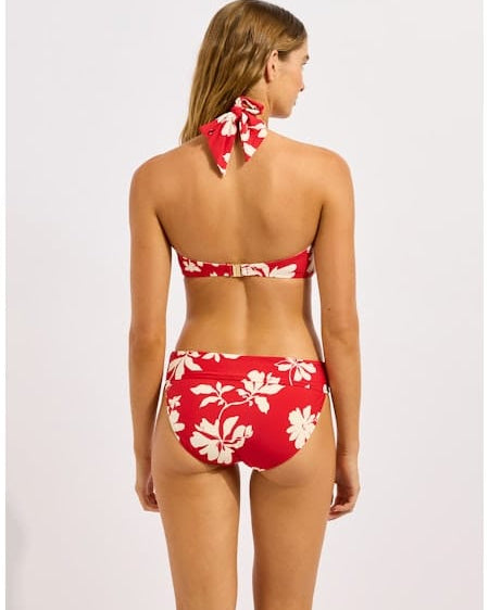 Seafolly Seafolly Mayflower Halter Bandeau - Cosmo Red Seafolly Mayflower Halter Bandeau - Cosmo Red Splash Swimwear Bikini Tops