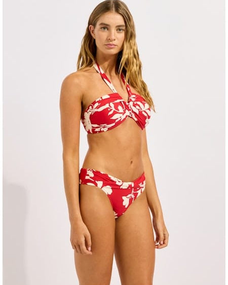Seafolly Seafolly Mayflower Halter Bandeau - Cosmo Red Seafolly Mayflower Halter Bandeau - Cosmo Red Splash Swimwear Bikini Tops