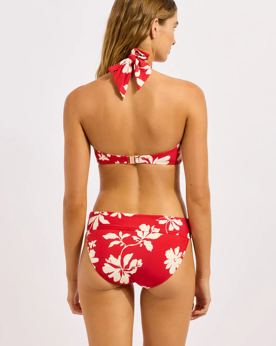 Seafolly Seafolly Mayflower Halter Bandeau - Cosmo Red Seafolly Mayflower Halter Bandeau - Cosmo Red Splash Swimwear Bikini Tops