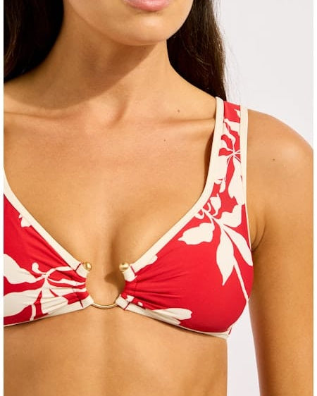 Seafolly Seafolly Mayflower Ring Front Tank - Cosmo Red Seafolly Mayflower Ring Front Tank - Cosmo Red Splash Swimwear Bikini Tops