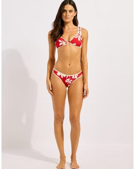 Seafolly Seafolly Mayflower Ring Front Tank - Cosmo Red Seafolly Mayflower Ring Front Tank - Cosmo Red Splash Swimwear Bikini Tops