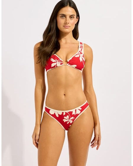 Seafolly Seafolly Mayflower Ring Front Tank - Cosmo Red Seafolly Mayflower Ring Front Tank - Cosmo Red Splash Swimwear Bikini Tops