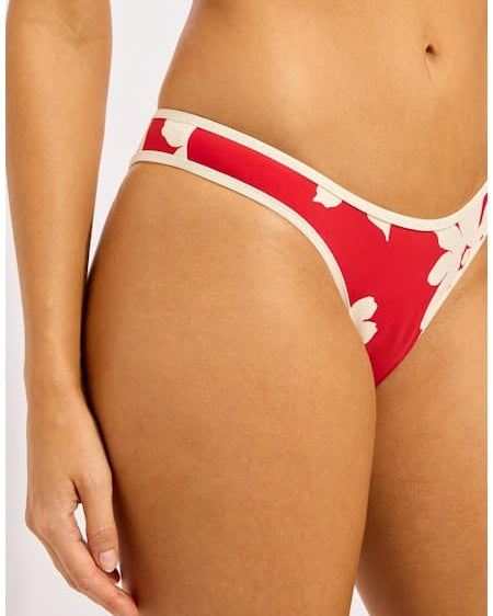 Seafolly Seafolly Mayflower Scoop High Cut Rio - Cosmo Red Seafolly Mayflower Scoop High Cut Rio - Cosmo Red Splash Swimwear Bikini Bottoms