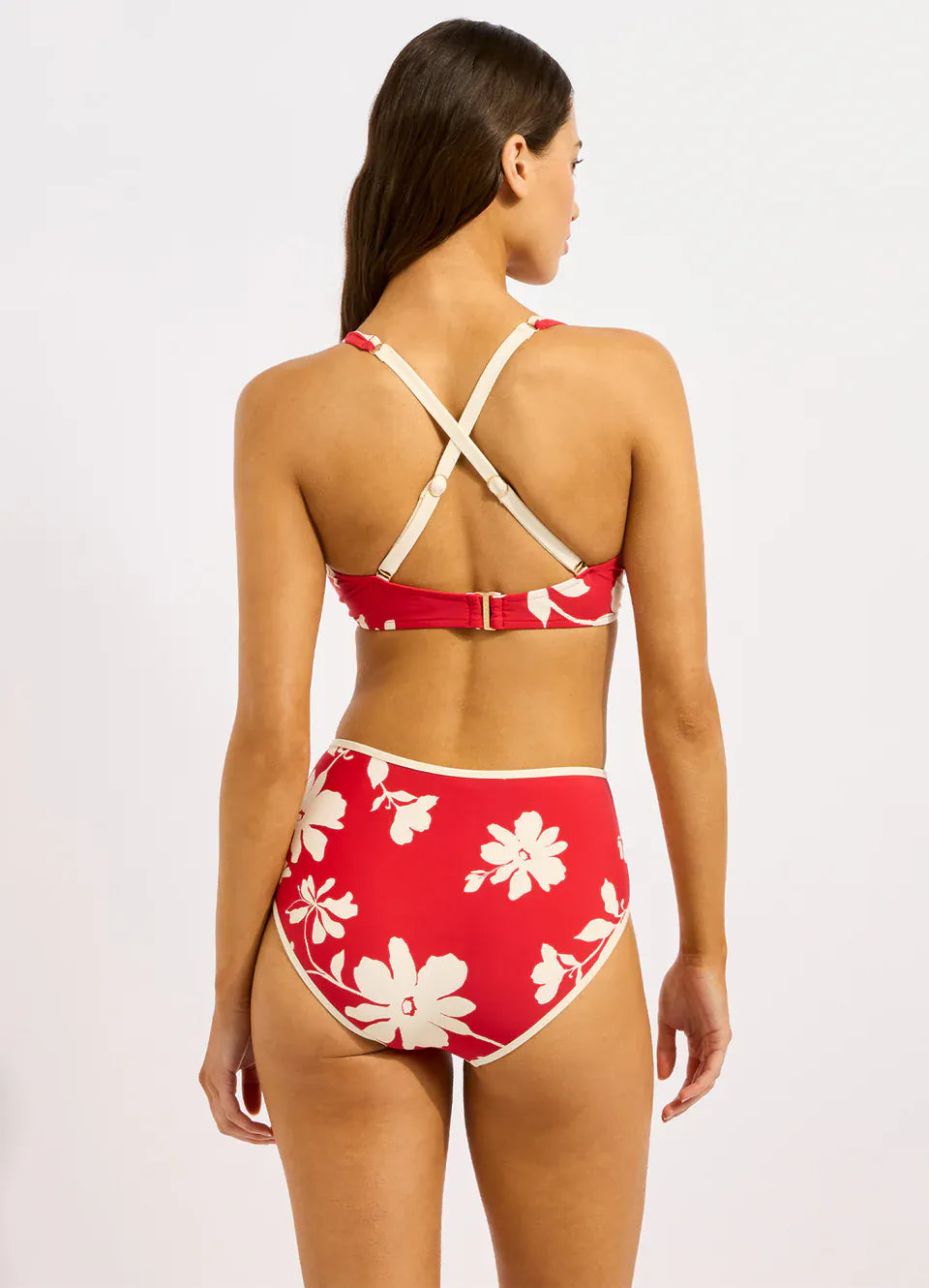 Seafolly Seafolly Mayflower Wrap Front F Cup Bra - Cosmo Red Seafolly Mayflower Wrap Front F Cup Bra - Cosmo Red Splash Swimwear Bikini Tops