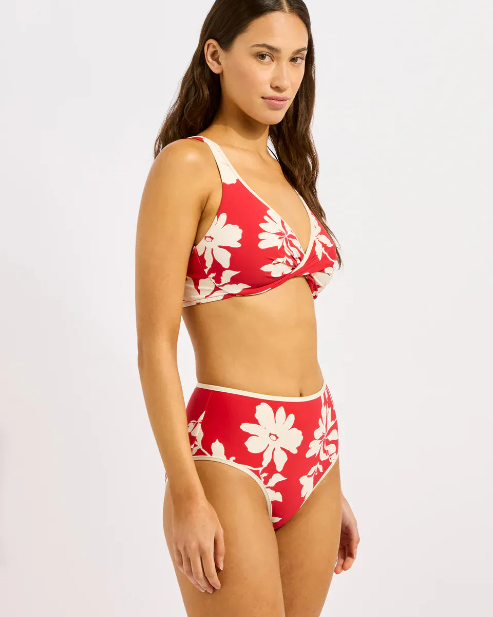 Seafolly Seafolly Mayflower Wrap Front F Cup Bra - Cosmo Red Seafolly Mayflower Wrap Front F Cup Bra - Cosmo Red Splash Swimwear Bikini Tops