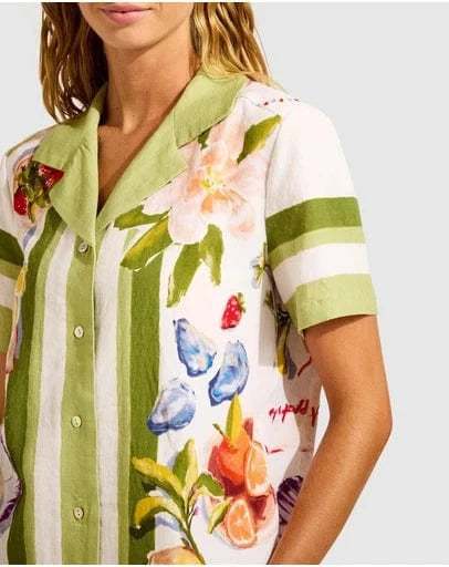 Seafolly Seafolly Riviera Coast Shirt - Sage Seafolly Riviera Coast Shirt - Sage Splash Swimwear